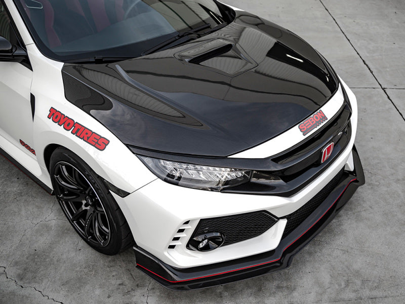 Seibon Carbon Fiber Hood for 2017-2021 Honda Civic Type R HD17HDCVR-OE Photo - Primary