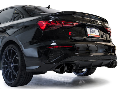 AWE Tuning AWE 22-24 Audi 8Y S3 Touring Edition Exhaust - Diamond Black Tips 3015-43897 3015-43897 Photo - Mounted
