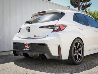 aFe 23-24 Toyota GR Corolla L3 1.6L (t) Gemini XV 3in to 2-1/2in Cat Back Exhaust w/ Black Tips 49-36067-B 49-36067-B Photo - Mounted