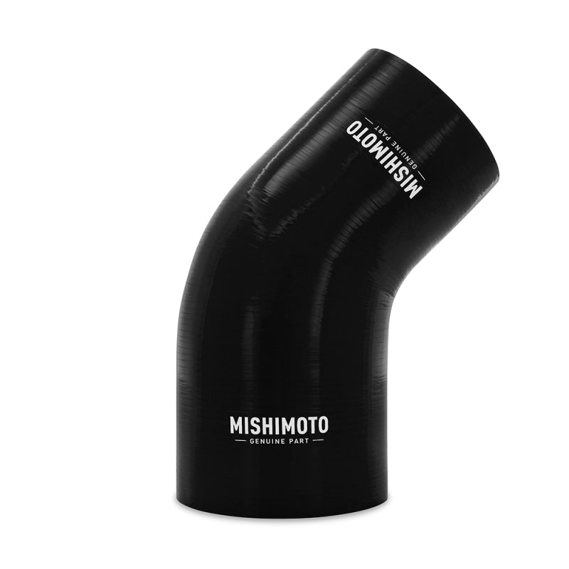 Mishimoto Silicone Reducer Coupler 45 Degree 3in to 3.75in - Black MMCP-R45-30375BK MMCP-R45-30375BK Photo - Primary