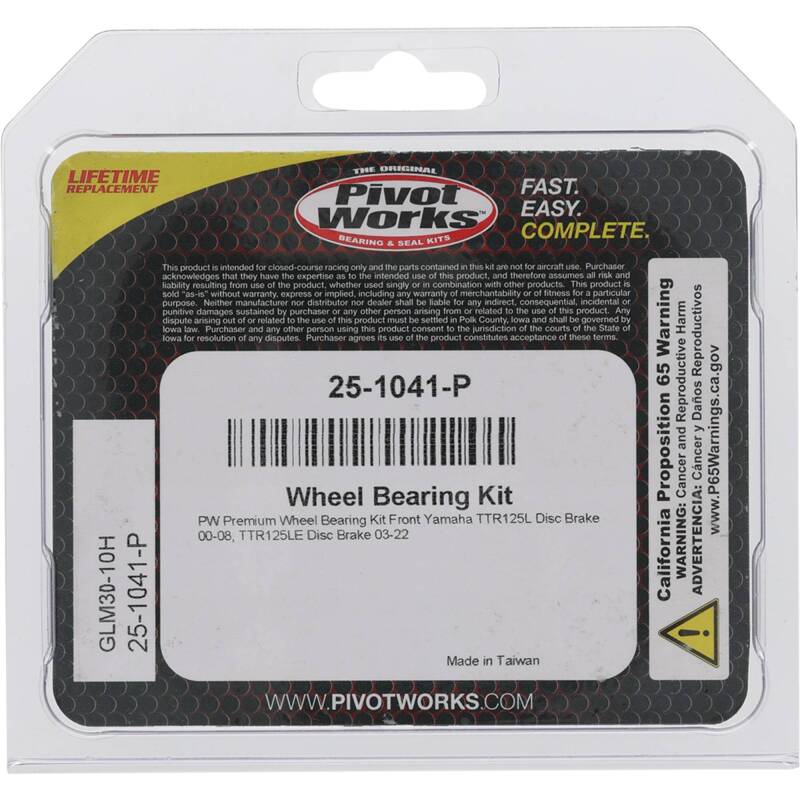 Pivot Works Yamaha Wheel Bearing Kit Premium Bearings 25-1041-P 25-1041-P Photo - Primary