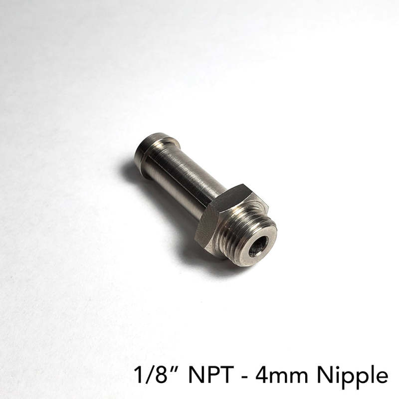 Ticon Industries 4mm Nipple Type 32mm OAL 1/8in NPT Fitting 124-04001-1032