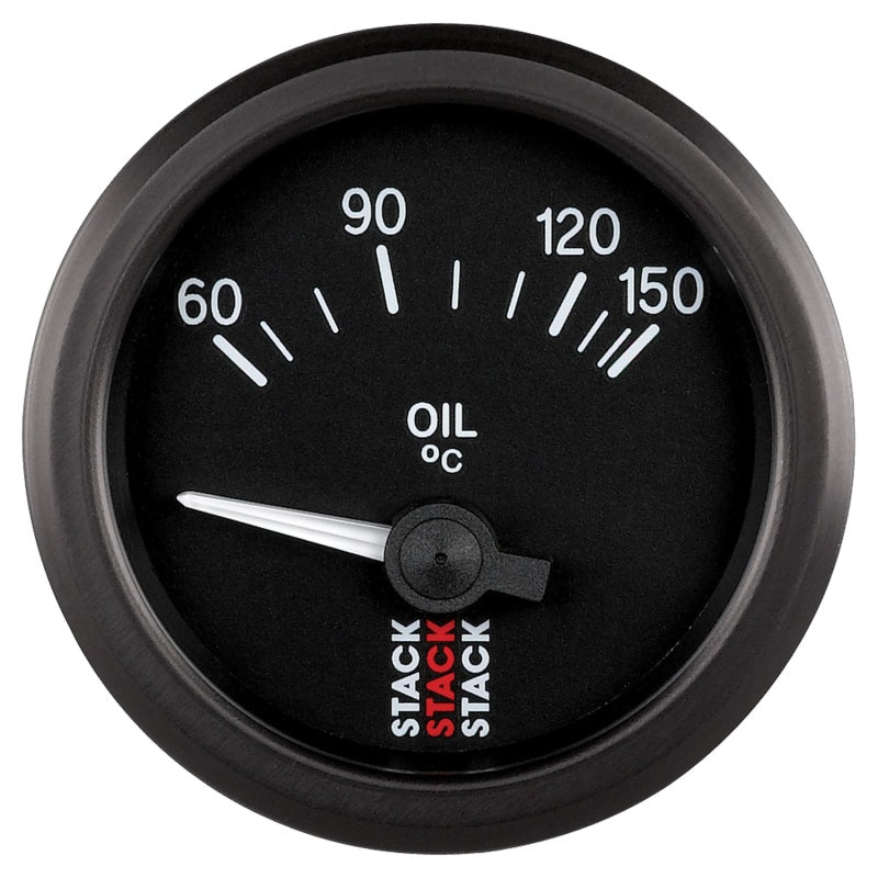 Autometer Stack 52mm 60-150 Deg C M10 Male Electric Oil Temp Gauge - Black ST3209 ST3209 Photo - Primary