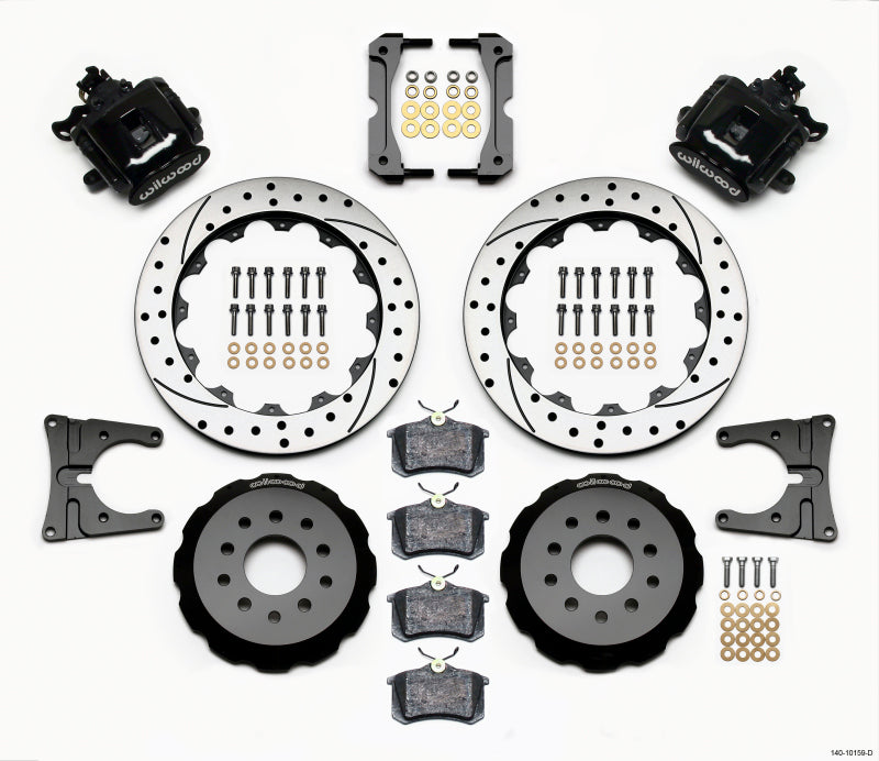 Wilwood Combination Parking Brake Rear Kit 12.88in Drilled 2005-2014 Mustang 140-10159-D 140-10159-D Photo - Primary