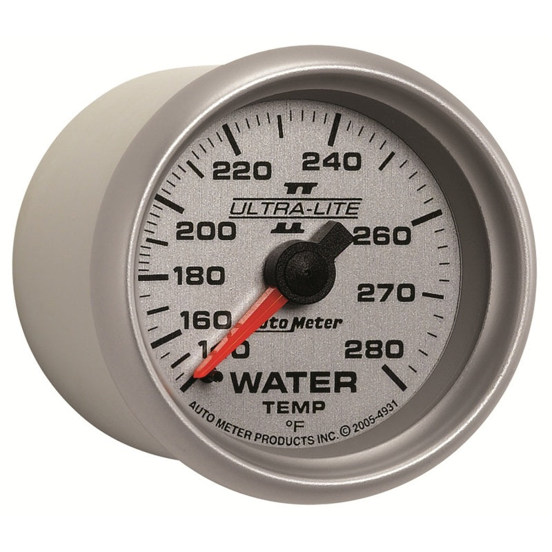 Autometer Ultra-Lite II 52mm 140-280 Deg F Mechanical Water Temp Gauge 4931 4931 User 5