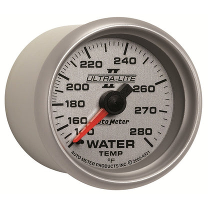 Autometer Ultra-Lite II 52mm 140-280 Deg F Mechanical Water Temp Gauge 4931 4931 User 5