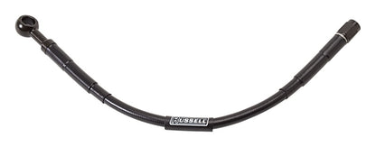 Russell Universal Dot Brake Hose 10mm Banjo To #3 Straight 9" L Black 657013 Photo - Primary