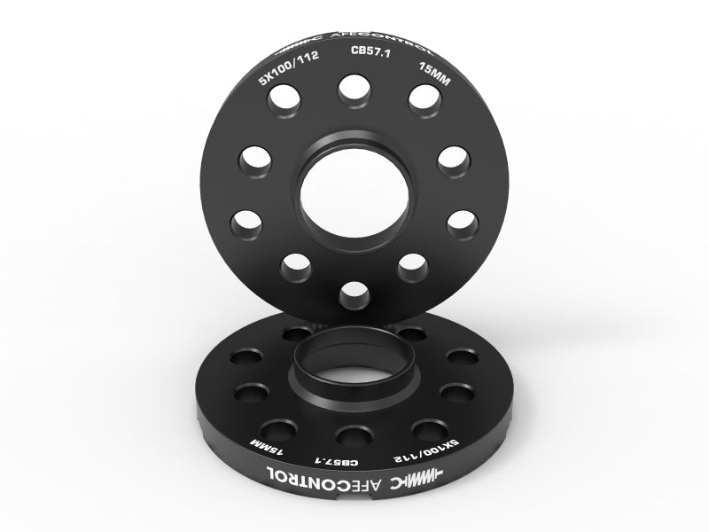 aFe CONTROL Billet Aluminum Wheel Spacers 5x100/112 CB57.1 15mm - Volkswagen/Audi 610-611002-B 610-611002-B Photo - Primary
