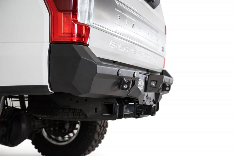 Addictive Desert Designs 17-20 Ford Super Duty Bomber HD Rear Bumper w/ Mounts For Cube Lights R160051280103 R160051280103 Photo - Mounted