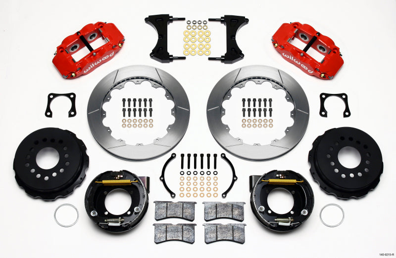 Wilwood Narrow Superlite 4R Rear P-Brk Kit 12.88in Red Chevy 12 Bolt-Spec 3.15in Brng 140-9215-R 140-9215-R Photo - Primary