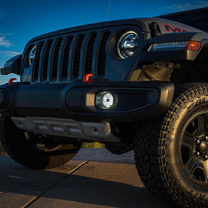 ARB Jeep JL/JT Nacho SAE Only White Plug N Play Fog Light Kit (Bumper Kit) V3JW1KWSO V3JW1KWSO Photo - Mounted