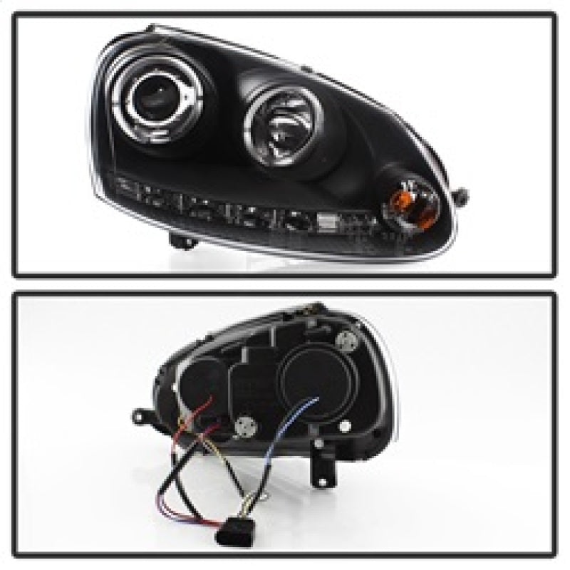 Spyder Volkswagen GTI 06-09/Jetta 06-09 Halogen Model Only - LED Halo DRL Black PRO-YD-VG06-HL-BK 5012098 5012098 Photo - Unmounted
