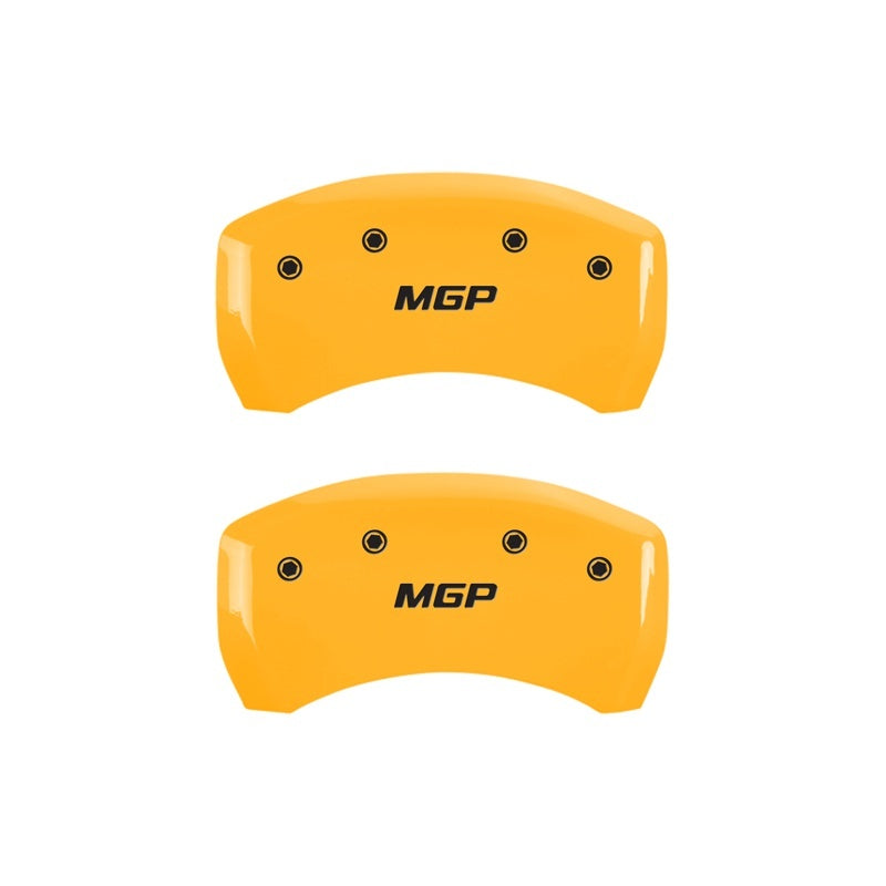 MGP Rear set 2 Caliper Covers Engraved Rear MGP Yellow finish black ch 10010RMGPYL 10010RMGPYL Photo - Primary