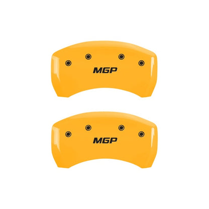 MGP Rear set 2 Caliper Covers Engraved Rear MGP Yellow finish black ch 10010RMGPYL 10010RMGPYL Photo - Primary