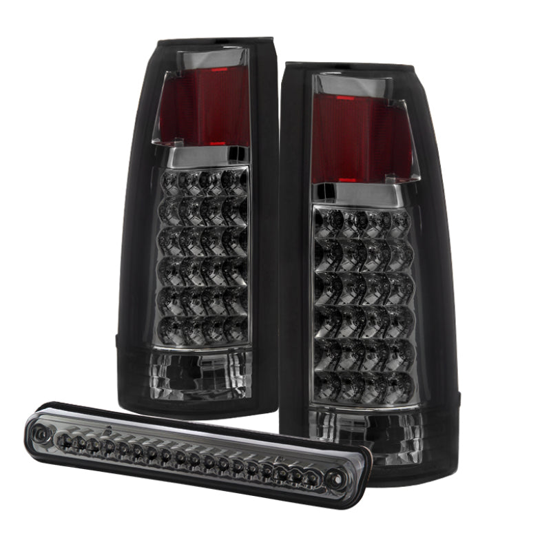 SPYDER Xtune Yukon Denali 99-00 LED Tail Lights w/ 3rd LED Brake Light Smoked ALT-JH-CCK88-LED-SET-SM 9032752 9032752 Photo - Primary