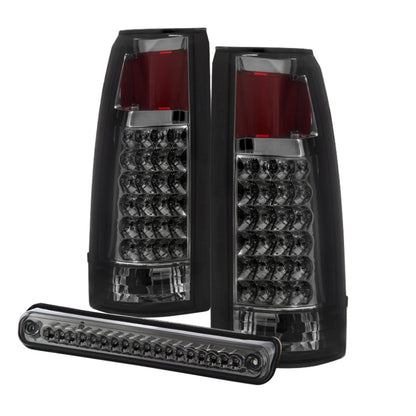 SPYDER Xtune Yukon Denali 99-00 LED Tail Lights w/ 3rd LED Brake Light Smoked ALT-JH-CCK88-LED-SET-SM 9032752 9032752 Photo - Primary