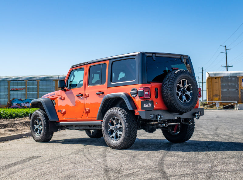 Borla 18-19 Jeep Wrangler JL/JLU 2.0L 4Cyl 2DR/4DR Axle Back Exhaust ATAK w/ 3.5in Tips 11964 11964 Photo - Close Up