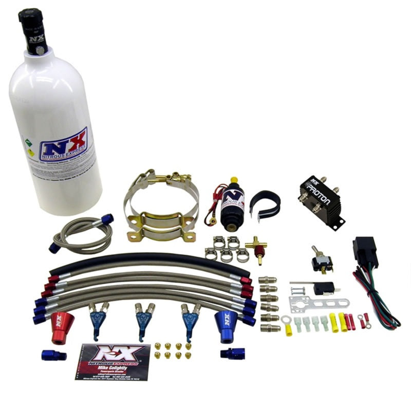 Nitrous Express Three Cyl Proton Nitrous Kit w/1.0lb Bottle 61027-1.0P 61027-1.0P Photo - Primary