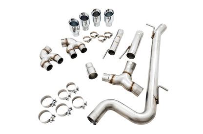 AWE Tuning MK7.5 Golf R Track Edition Exhaust w/Chrome Silver Tips 102mm 3015-42140 3015-42140 Photo - out of package