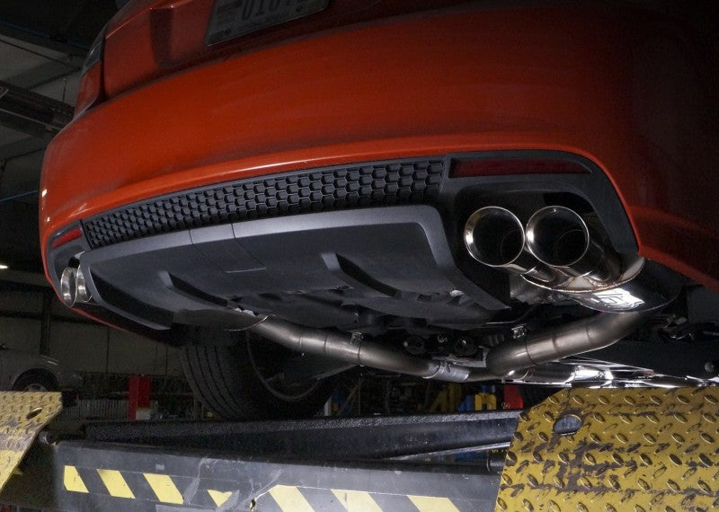 Stainless Works 2008-09 Pontiac G8 GT 3in Catback Systemt X-Pipe Turbo Chambered Muffler 3.5in Tips PG8CBFC PG8CBFC Photo - Mounted