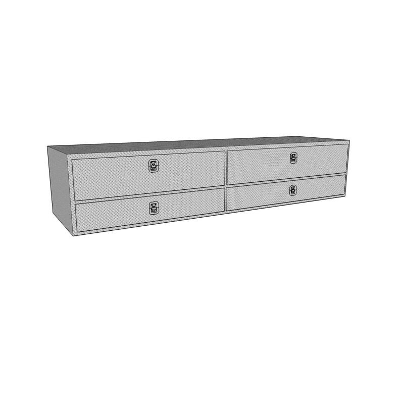 Westin/Brute High Cap 96in Stake Bed Contractor TopSider w/ Bottom Drawers - Aluminum 80-TB400-96D-BD 80-TB400-96D-BD Photo - Unmounted