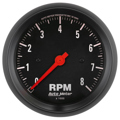 Autometer Gauge, Tachometer, 3 3/8", 8K Rpm, In-Dash, Z-Series 2699 Photo - Primary