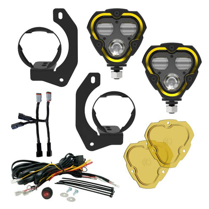 KC HiLiTES FLEX ERA 3 Dual Mode SAE Fog Lights - 2-Light Master Kit for Jeep JK/JL/JT Steel Bumpers 97149 97149 Photo - Primary