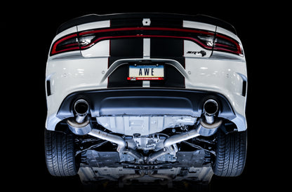 AWE Tuning 2015+ Dodge Charger 6.4L/6.2L SC Non-Resonated Touring Edition Exhaust - Silver Tips 3020-32056 3020-32056 Photo - Mounted