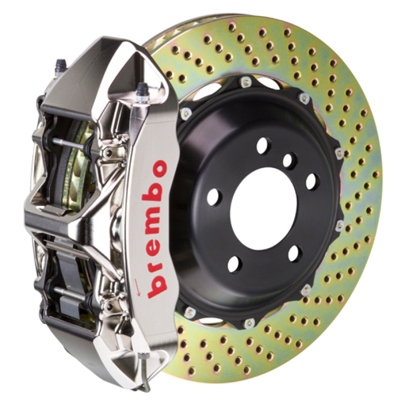 Brembo 23+ GR Corolla Front GTR BBK 4 Piston Billet355x32 2pc Rotor Drilled- Nickel Plated 1M1.8068AR