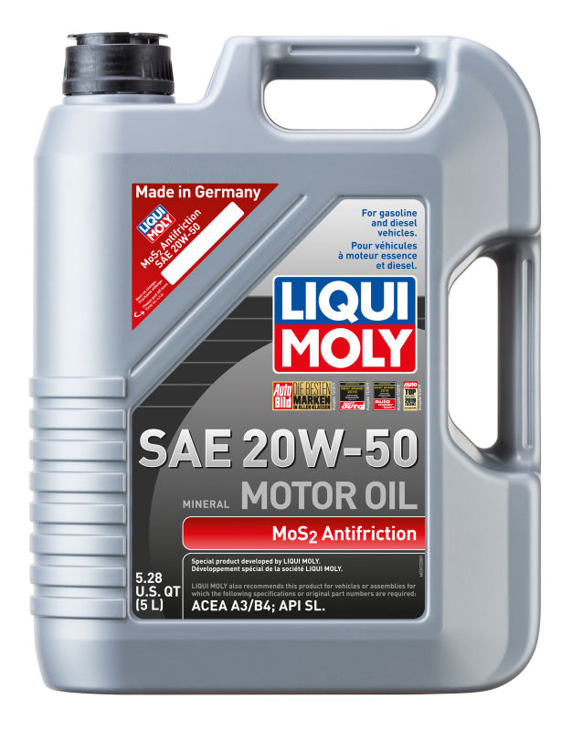 LIQUI MOLY 5L MoS2 Anti-Friction Motor Oil 20W-50 22072 22072 Photo - out of package