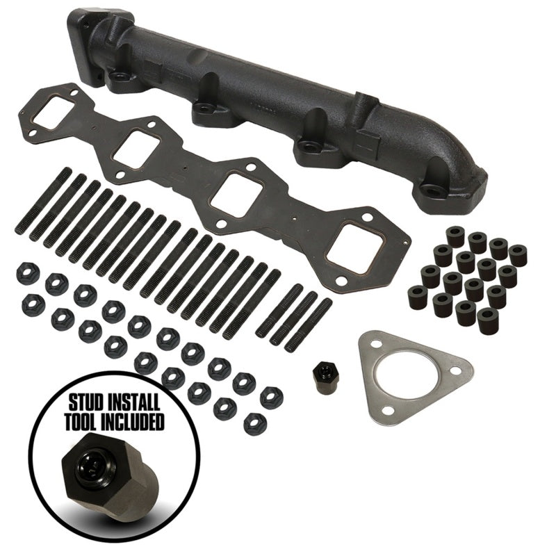 BD Diesel 6.7L Powerstroke Driver's Side Exhaust Manifold Kit - Ford 2011-2016 1043006 Photo - Unmounted
