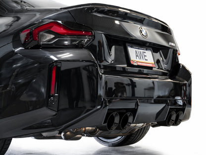 AWE Tuning 23-24 BMW G87 M2 Track Edition Exhaust - Diamond Black Tips 3020-43487 3020-43487 Photo - Mounted