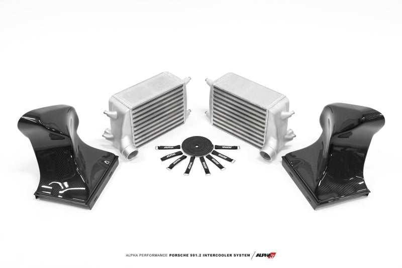 AMS Performance 16-19 Porsche Carrera/Carrera S (991.2) Alpha Intercooler Kit w/Carbon Fiber Shrouds ALP.26.09.0001-1 ALP.26.09.0001-1 Photo - Primary