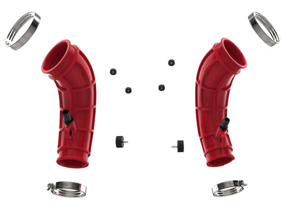 aFe Power 22-24 Toyota Land Cruiser (J300) / 22-24 Toyota Tundra V6-3.4L (tt) Red Turbo Inlet Pipes 55-20001-R 55-20001-R Photo - Unmounted