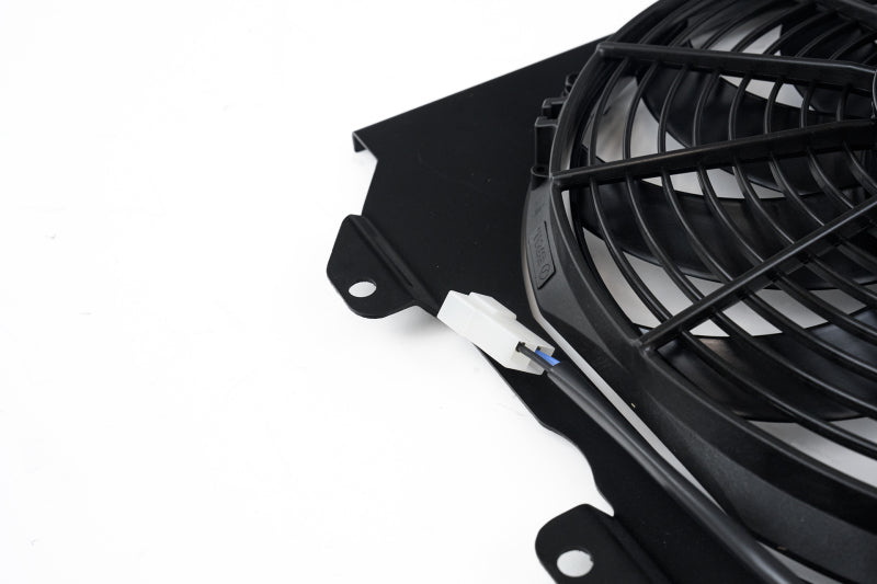 CSF 92-00 Honda Civic All-Aluminum Fan Shroud w/12in SPAL Fan - Black Finish 2858FB 2858FB Photo - Close Up