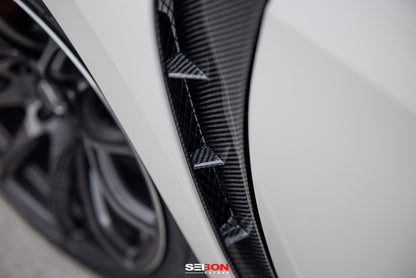 Seibon 17-18 Honda Civic Type-R Carbon Fiber Fender Ducts (Pair) FD17HDCVR FD17HDCVR Photo - Primary