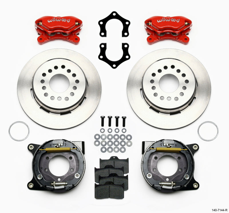 Wilwood Forged Dynalite P/S Park Brake Kit Red Mopar/Dana 2.36in Off w/Snap Ring Brng 140-7144-R 140-7144-R Photo - Primary