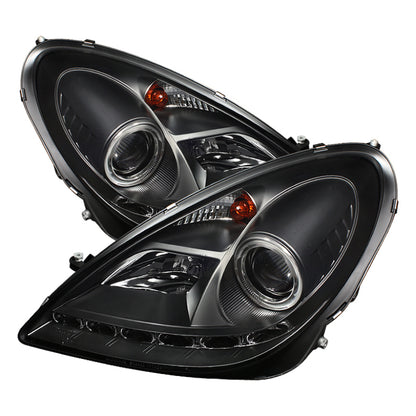 Spyder Mercedes Benz SLK 05-10 Projector Headlights Halogen Model- DRL Blk PRO-YD-MBSLK05-DRL-BK 5032546 5032546 Photo - Primary