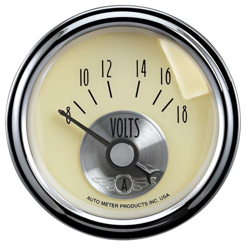 Autometer Prestige Series 52mm 8-18V Short Sweep Electronic Voltmeter Gauge 2092 2092 Photo - Primary
