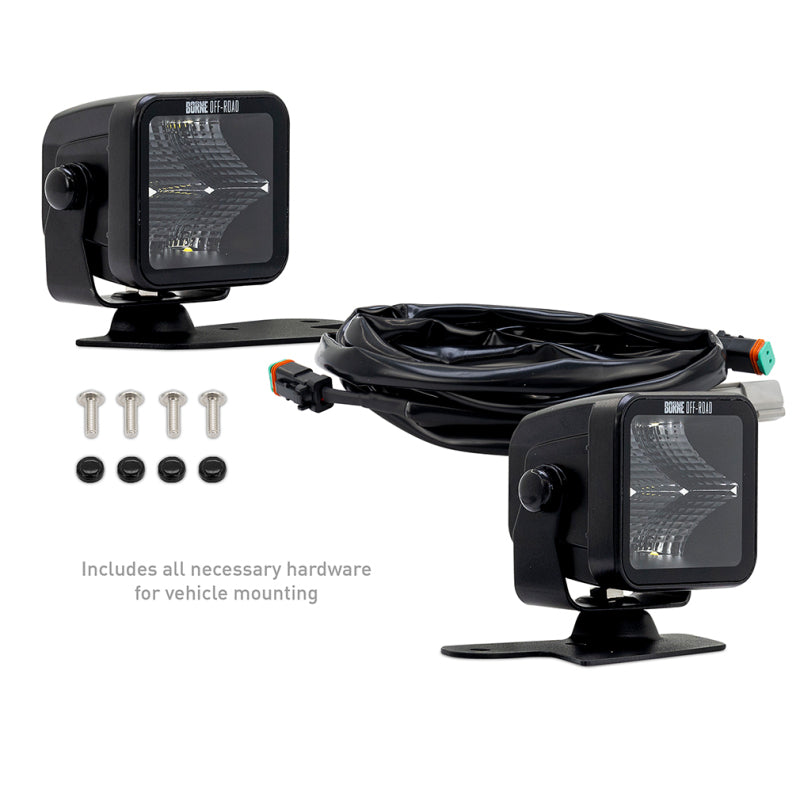 Borne Off-Road 21+ Bronco Light Pods 2pc Ditch 3x3 Spot Upfit BNLT-BR-21-DT2SU BNLT-BR-21-DT2SU Photo - Primary