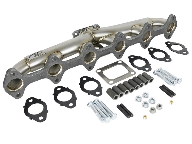 aFe Twisted Steel 304 Stalinless Header w/(T4) Turbo Manifold Dodge Diesel 48-32019 Photo - Unmounted