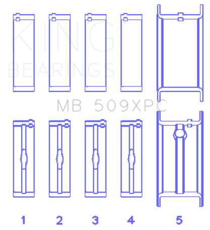 King Engine Bearings King Chevrolet 400 V8 Coated Performance Rod Bearing Set MB509XPC MB509XPC Photo - Primary