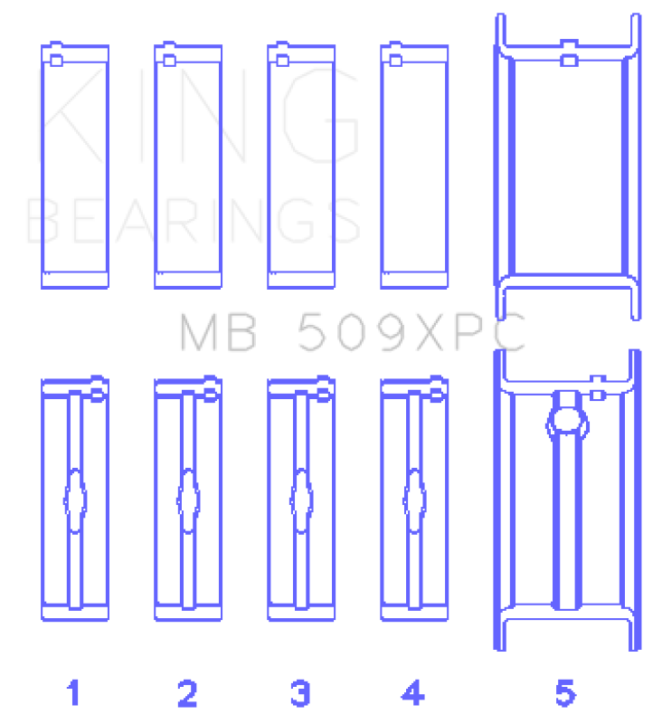King Engine Bearings King Chevrolet 400 V8 Coated Performance Rod Bearing Set MB509XPCSTDX MB509XPCSTDX Photo - Primary