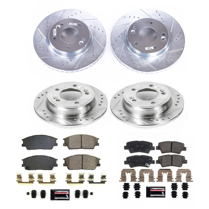 PowerStop Power Stop 20-22 Hyundai Venue Front & Rear Z23 Evolution Brake Kit K8686