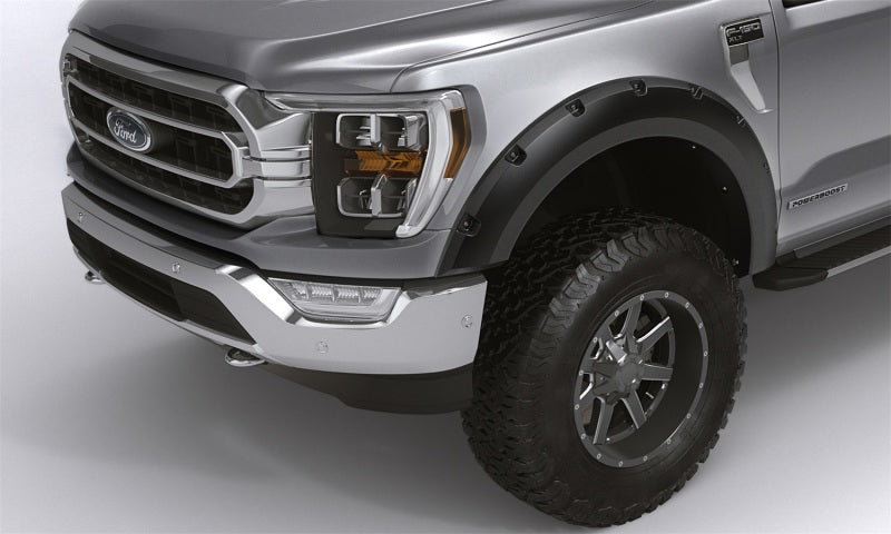 Bushwacker 17-21 Ford F-250 Super Duty Forge Style Flares 4pc - Black 28129-08 28129-08 Photo - Mounted