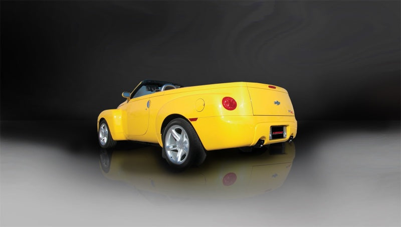 Corsa 03-06 Chevrolet SSR 5.3L V8 3in Cat-Back Dual Rear w Single 4in Black Pro-Series Tips 14254BLK 14254BLK Photo - Mounted