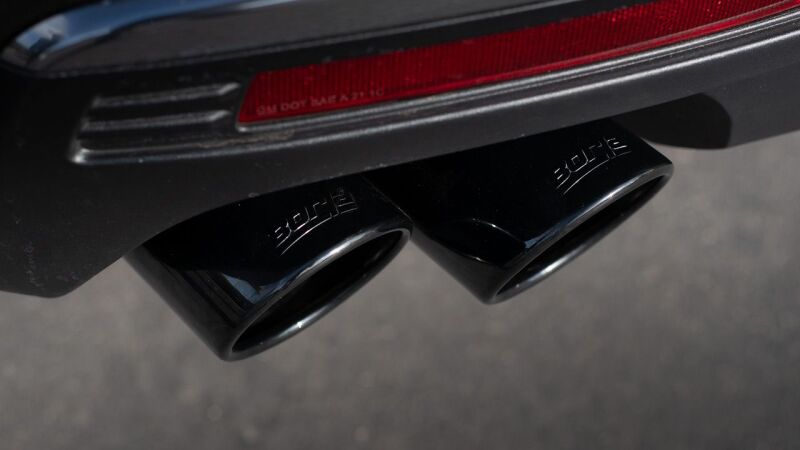 Borla 21-22 Chevrolet Tahoe 5.3L V8 2/4WD 4DR 3in/2.75in Touring Cat-Back Exhaust -Black Chrome Tips 140856BC 140856BC Photo - Close Up