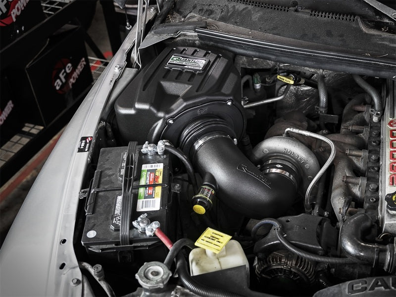 aFe Quantum Pro DRY S Cold Air Intake System 94-02 Dodge Cummins L6-5. 53-10001D Photo - Mounted
