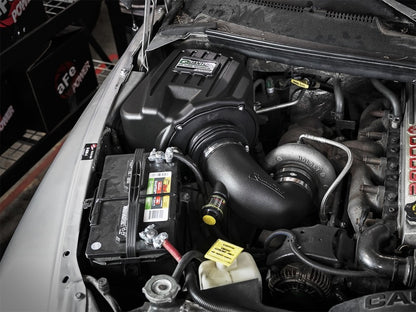aFe Quantum Pro DRY S Cold Air Intake System 94-02 Dodge Cummins L6-5. 53-10001D Photo - Mounted