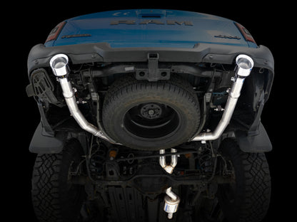 AWE Tuning 19-21 RAM 1500 5.7L (w/Cutouts) 0FG Dual Rear Exit Cat-Back Exhaust - Chrome Silver Tips 3015-32005 3015-32005 Photo - Mounted